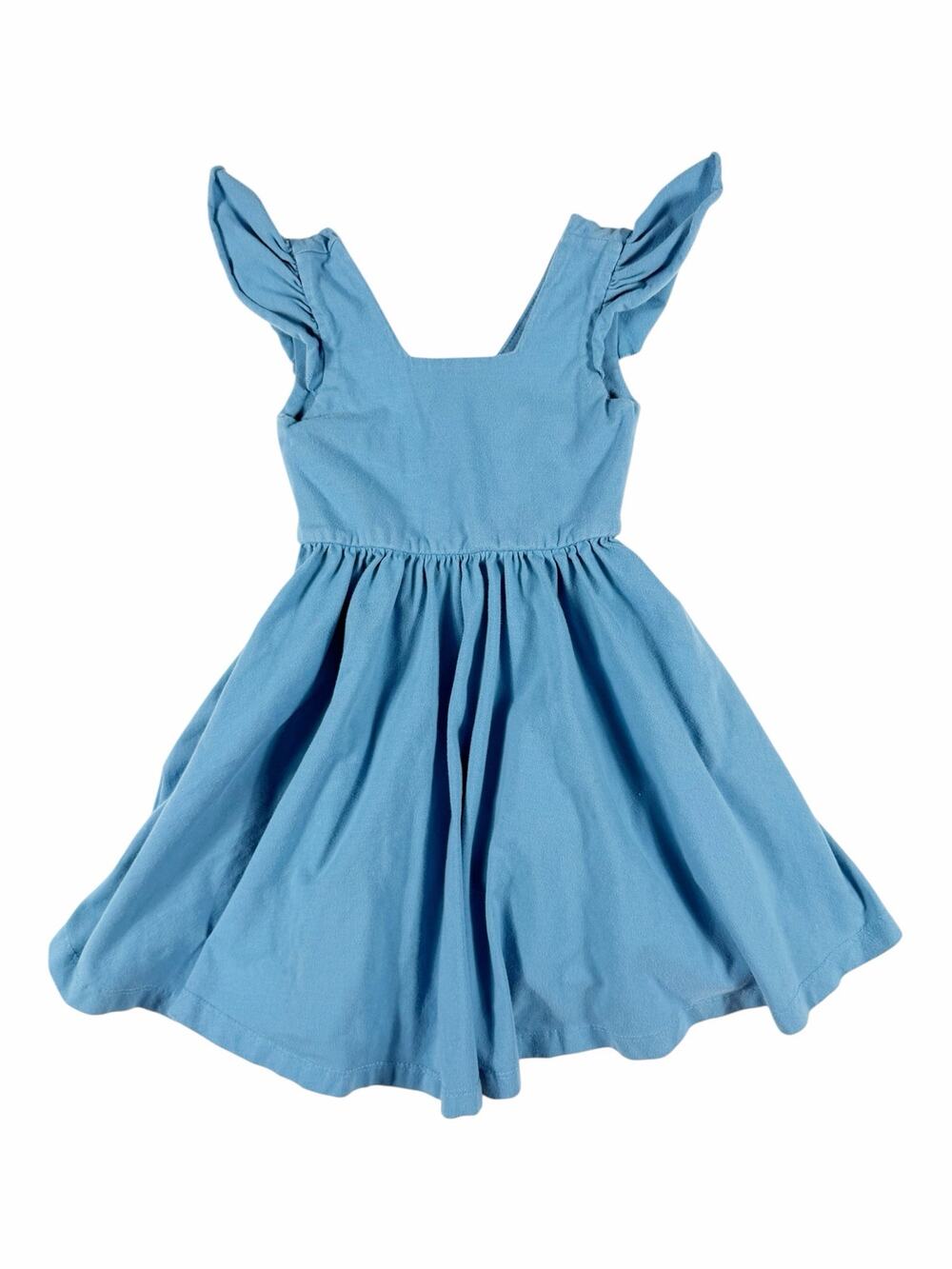 Alice + Ames Blue Flutter Sleeve Twirl Dress Size 4